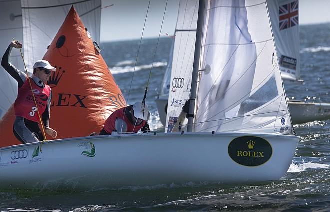 Second overall in men&rsquo;s 470: Mathew Belcher, Malcolm Page, AUS 11 - Rolex Miami OCR 2011 &copy;  Rolex/Daniel Forster http://www.regattanews.com